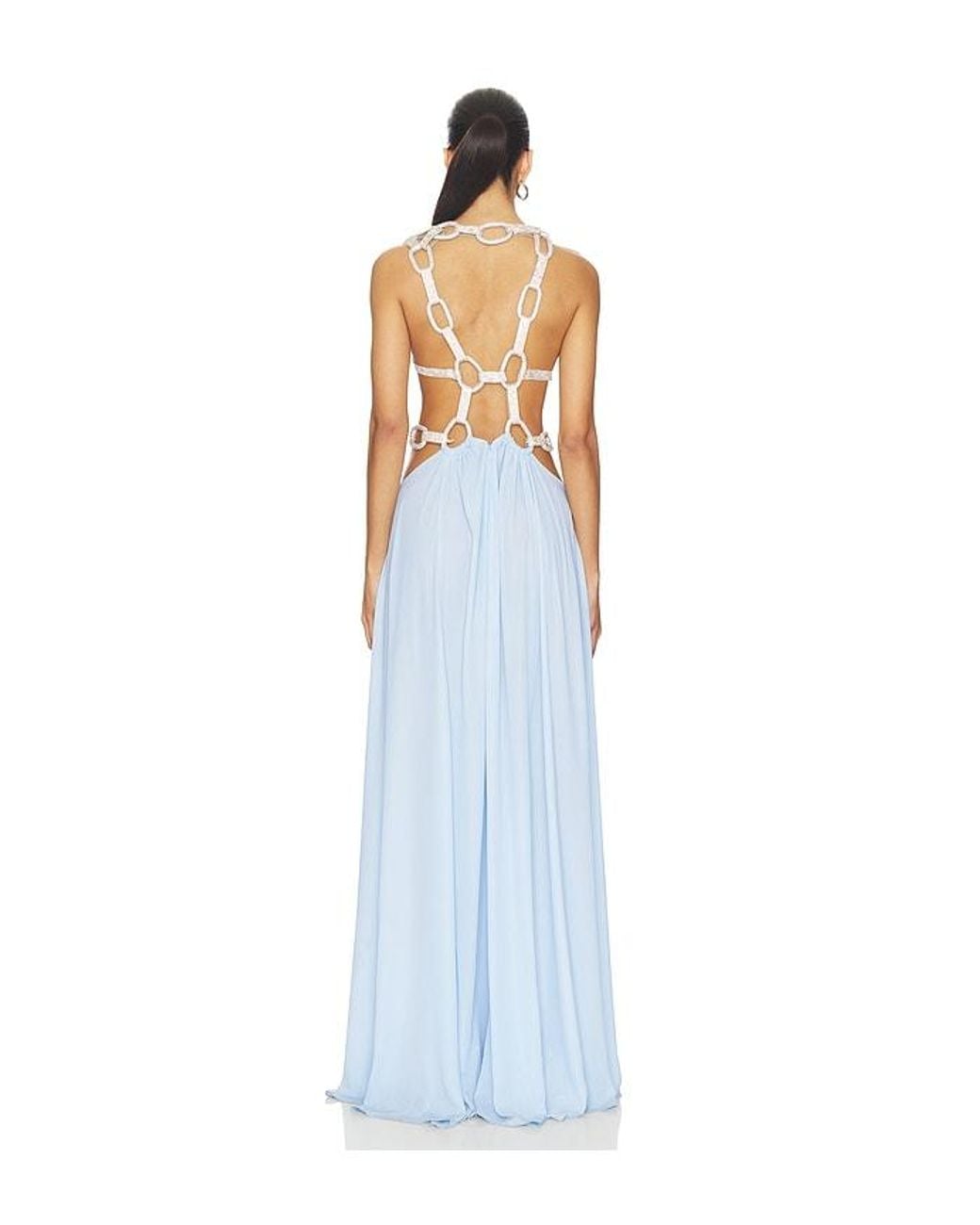 Bronx and Banco White Brielle Diamond Gown