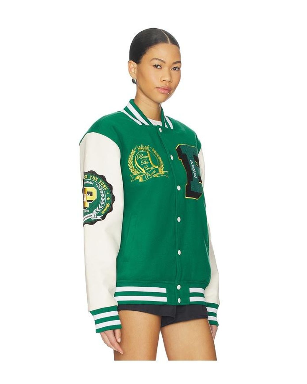 Prince Tennis Green Sports Varsity Jacket