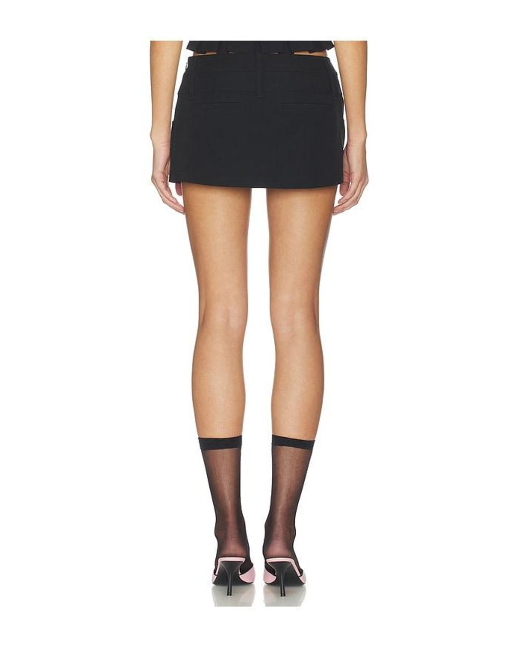 GUIZIO Black Mollie Mini Skort
