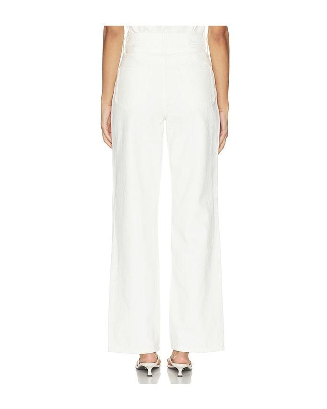 PAIGE White Sawyer Wide Leg With Panels