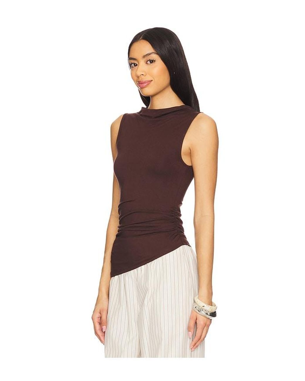 ALL THE WAYS Brown Beatrice Top