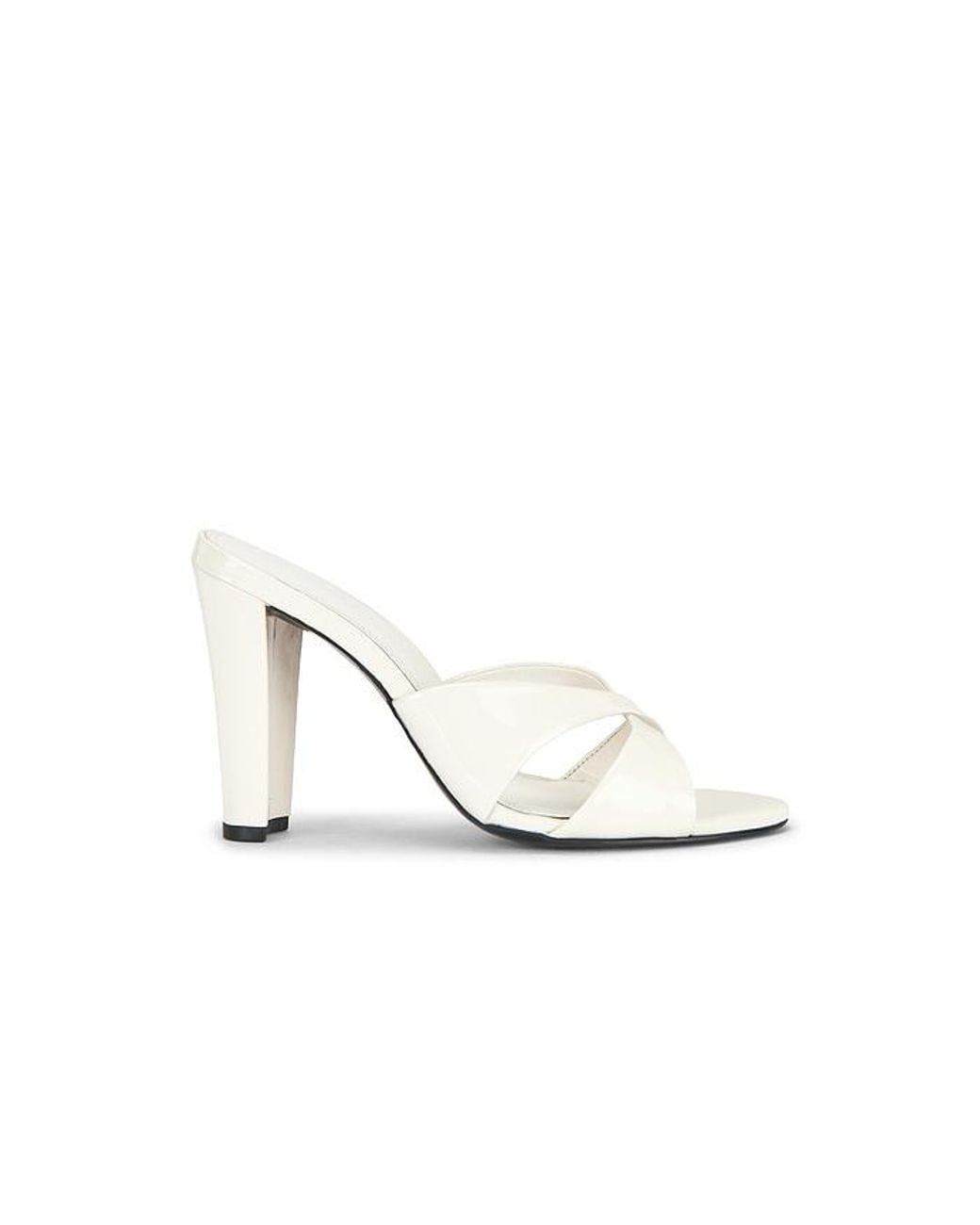 Black Suede Studio White Aika 95 Sandal