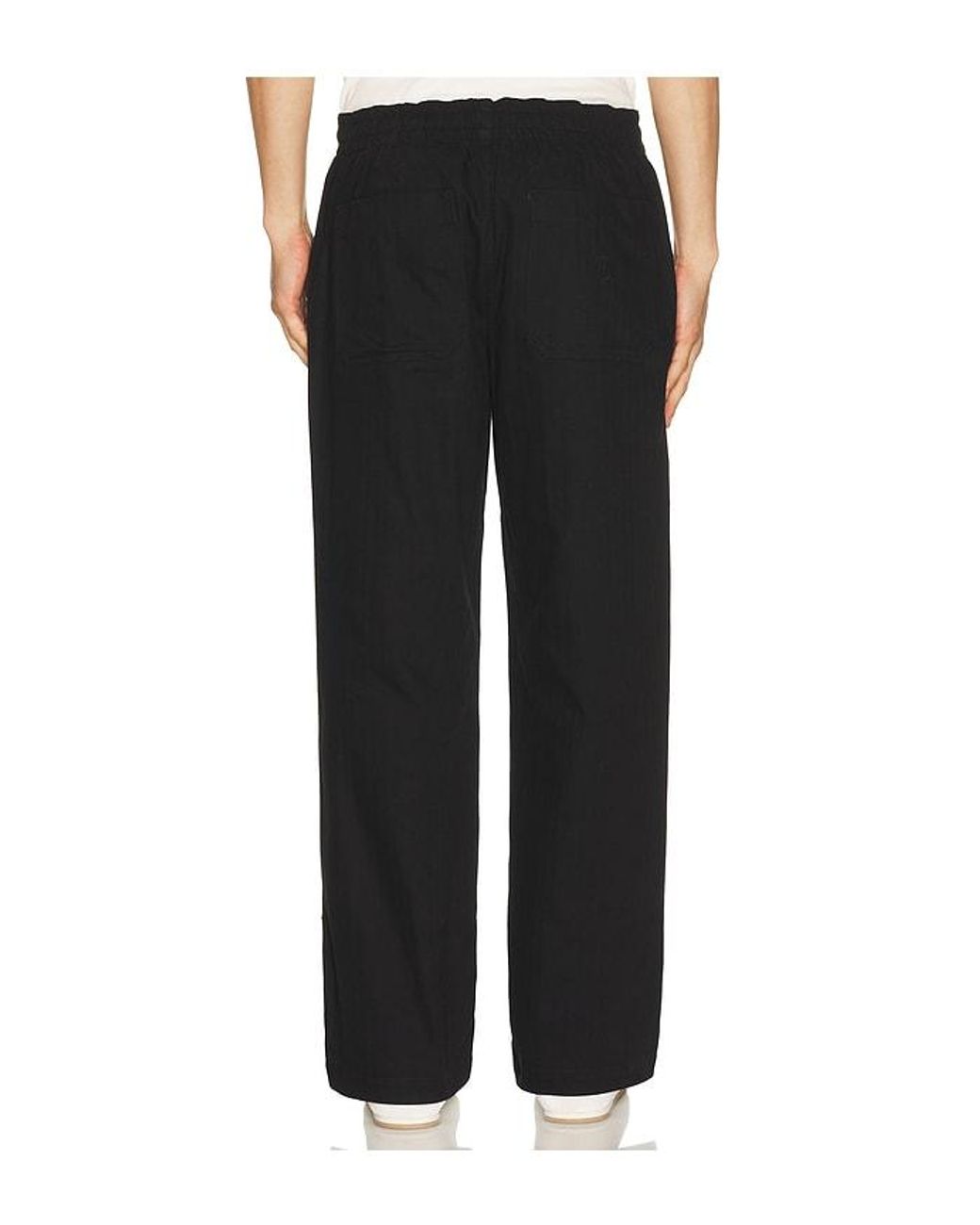 Palmes Black Lucien Herringbone Trousers for men