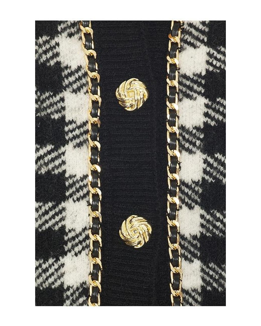 Generation Love Black Selma Houndstooth Cardigan