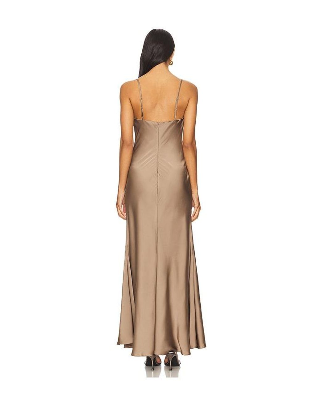 Bardot Natural Monroe Cowl Neck Maxi Dress