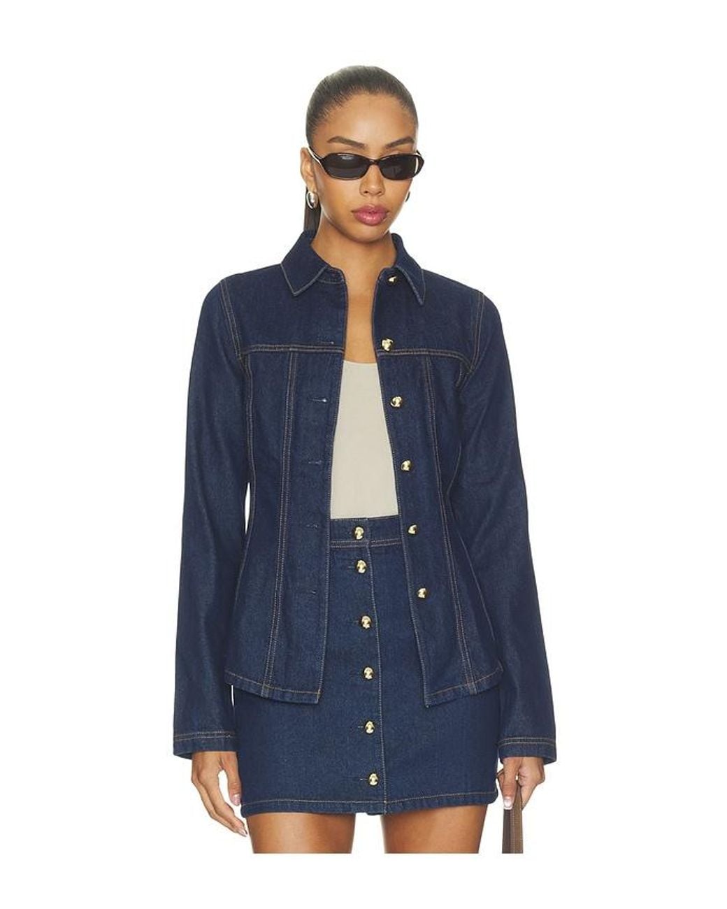 Lovers + Friends Blue Meredith Denim Jacket