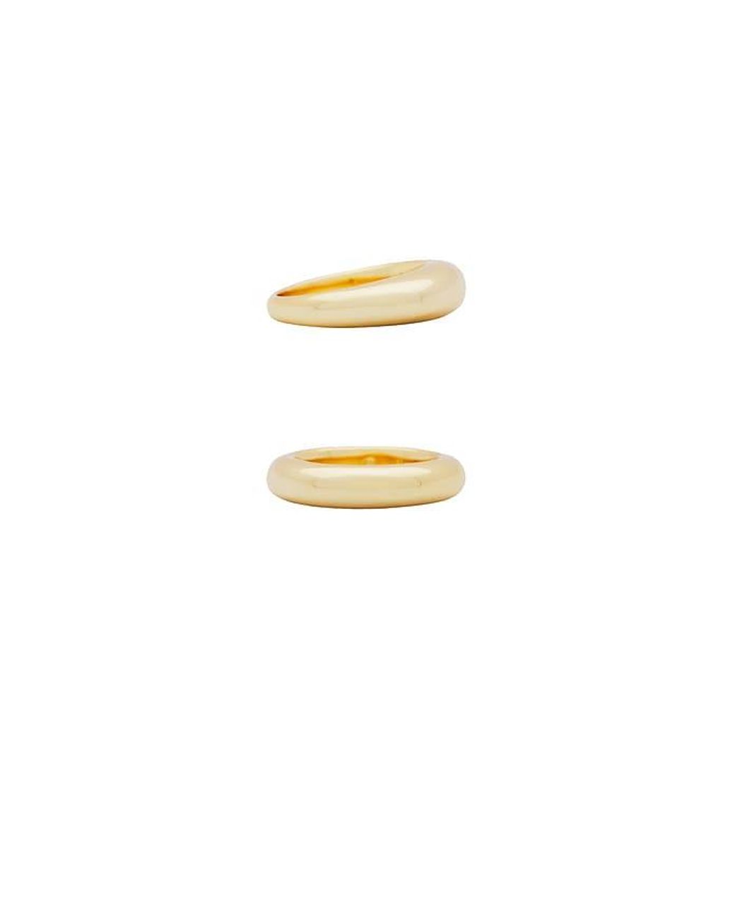 Ettika White Modern Dome Ring Set