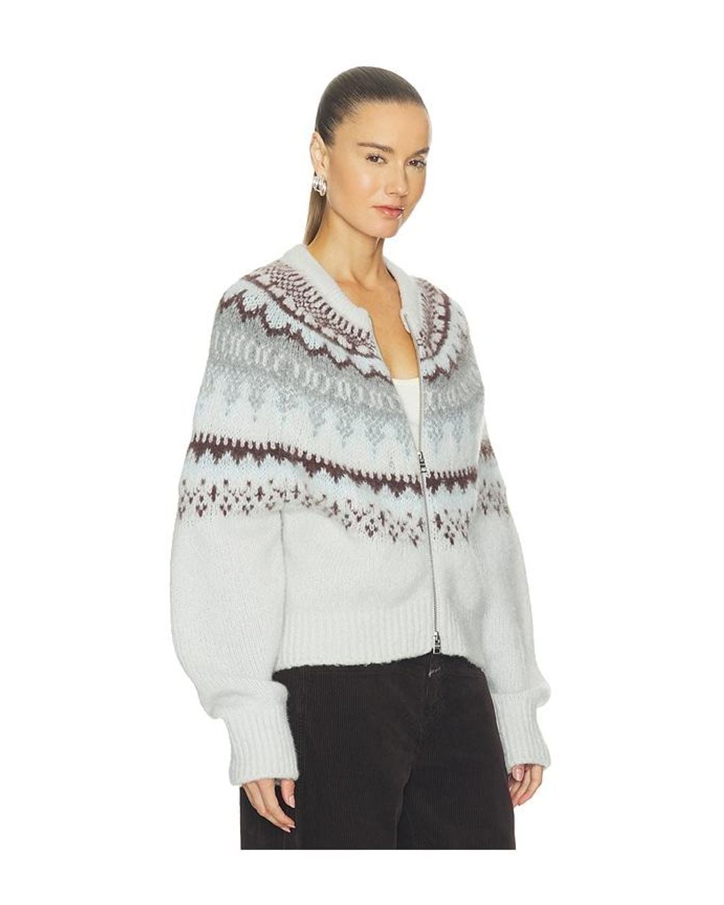 Closed White Cropped Zip Cardigan
