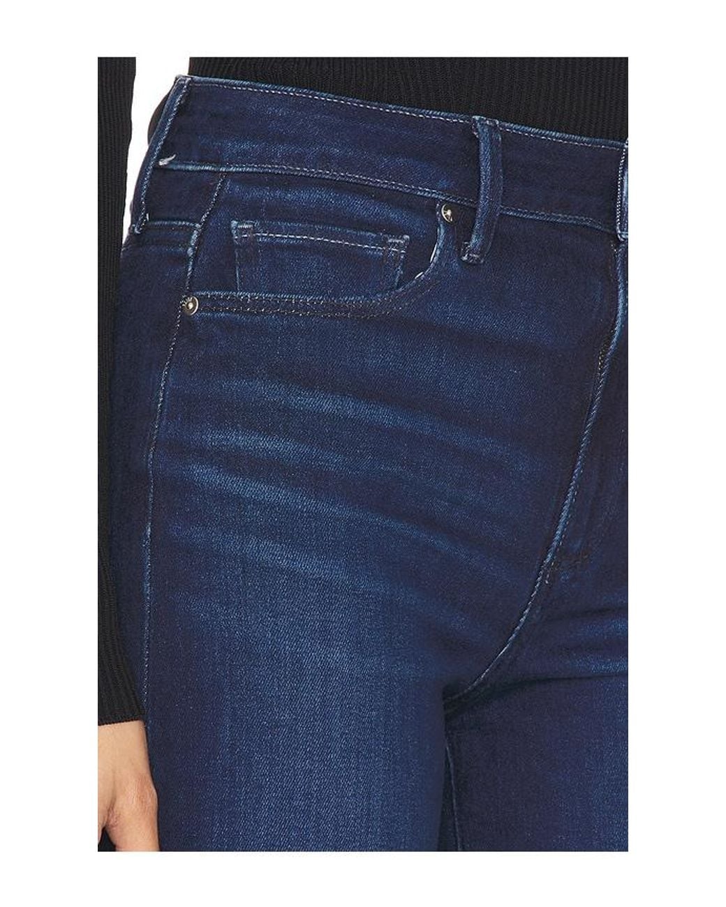 PAIGE Blue Leena Petite Wide Leg Jeans