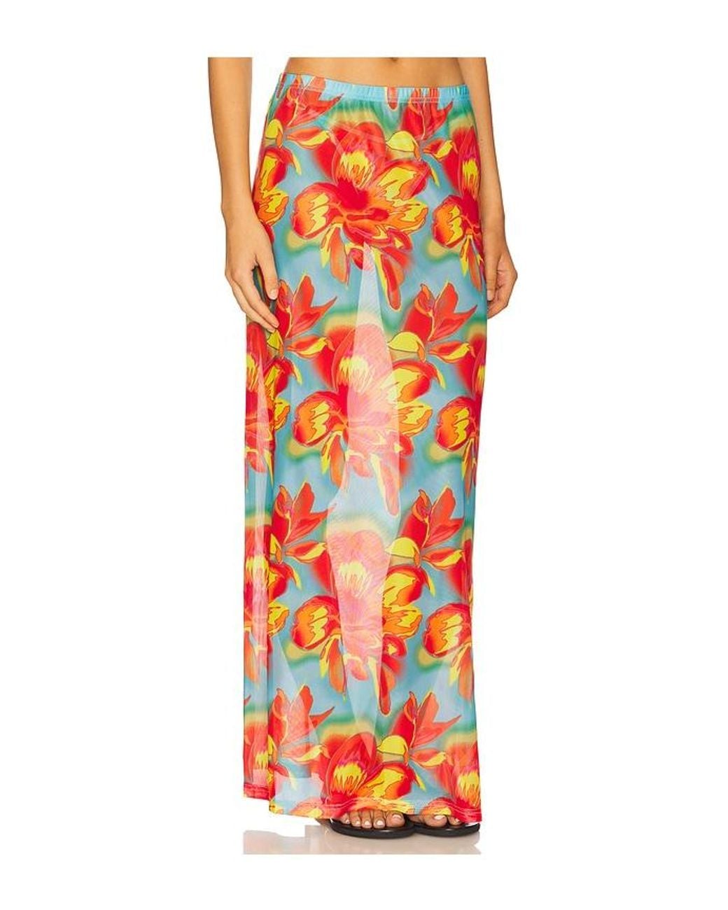 Runaway the Label Red Miami Maxi Skirt
