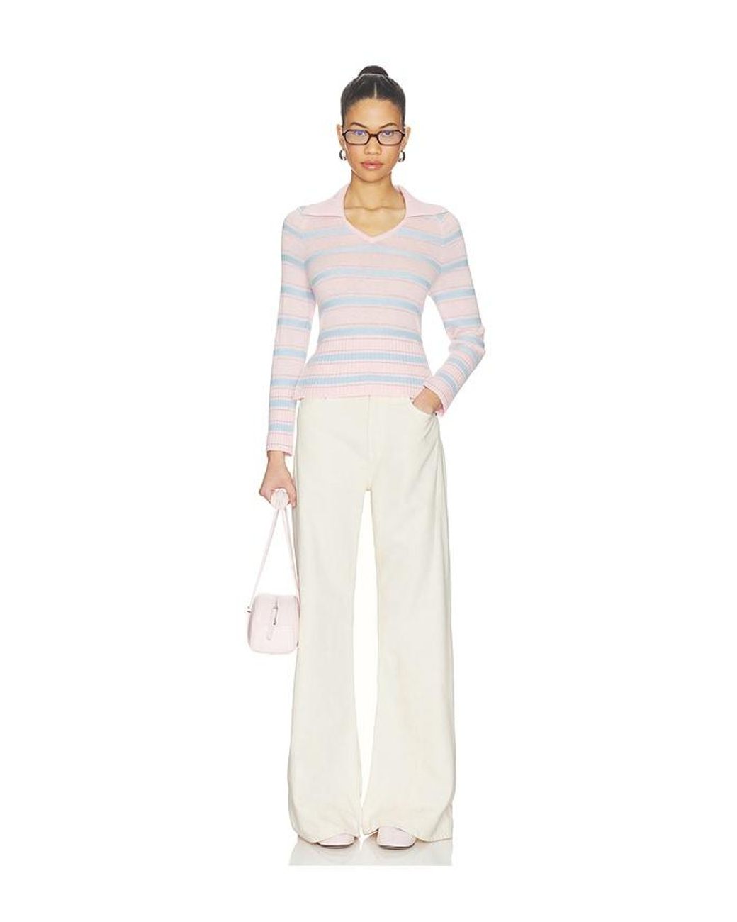 Mother White The Lemon Twist Sneak Jeans