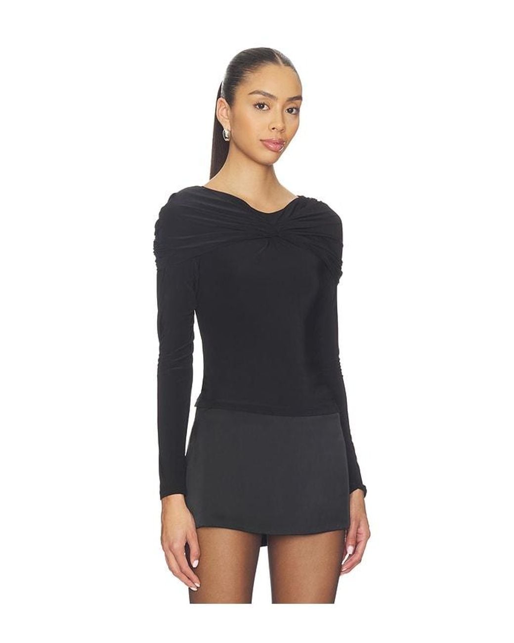 Lovers + Friends Black Eugene Top