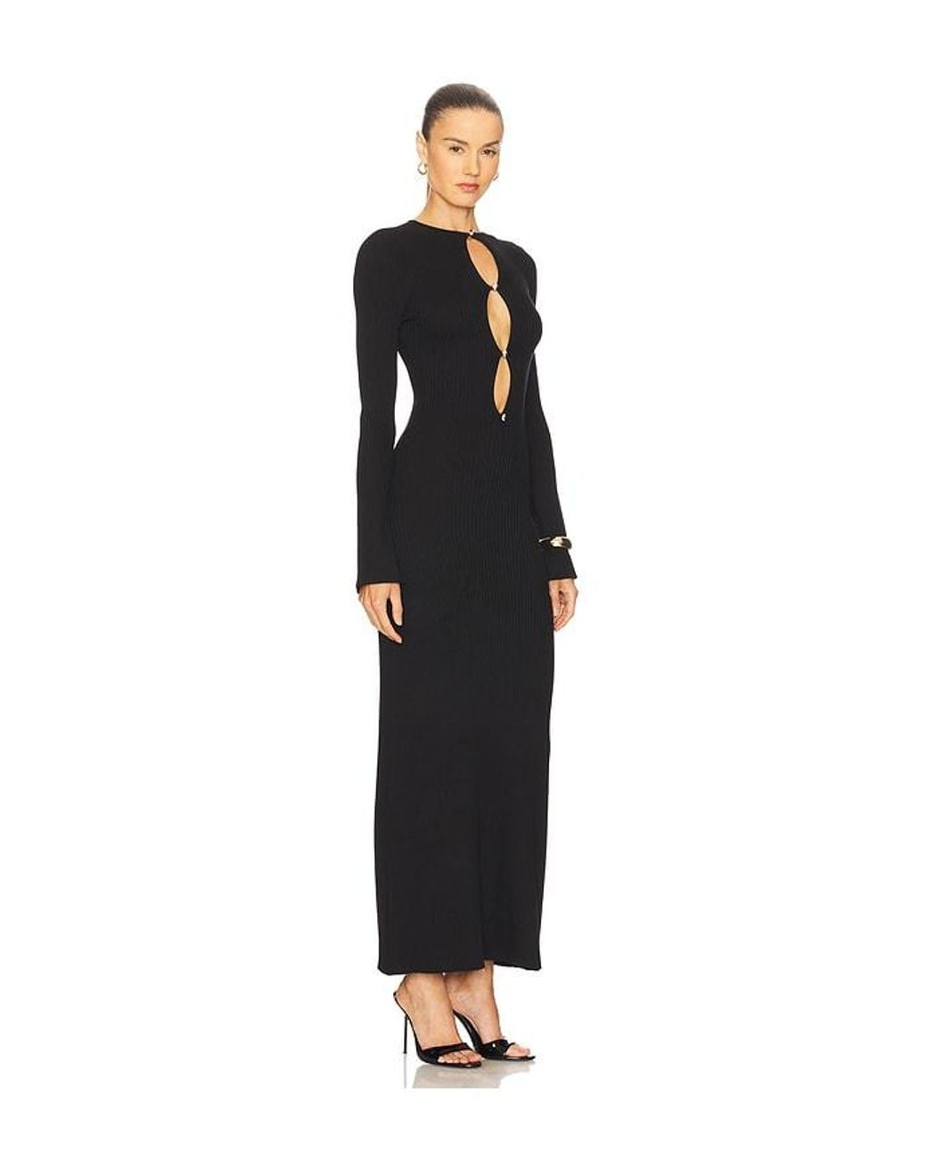Bardot Black Nautico Knit Maxi Dress