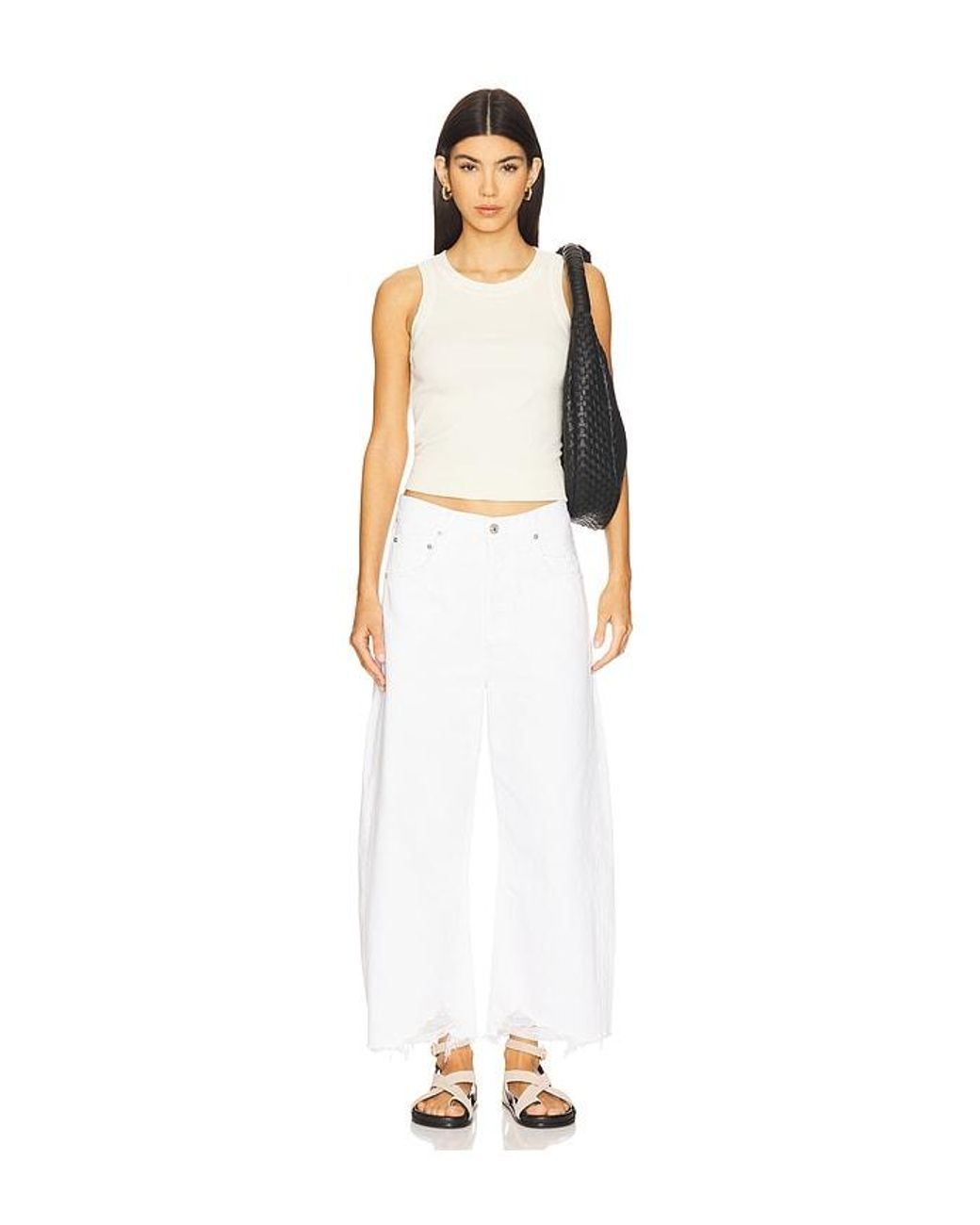 Citizens of Humanity White Isabel Rib Tank Top