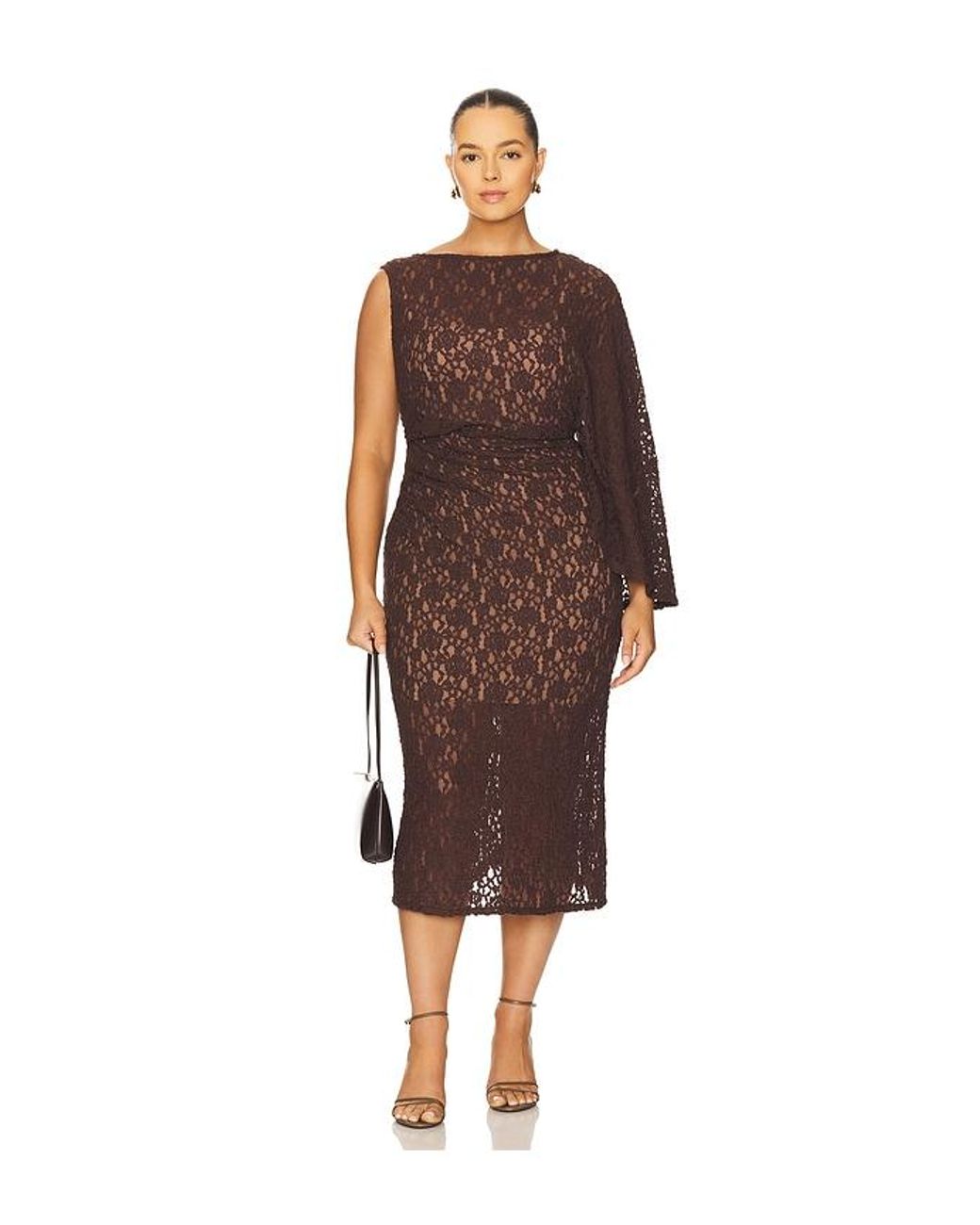L'academie Brown Ayden Midi Dress