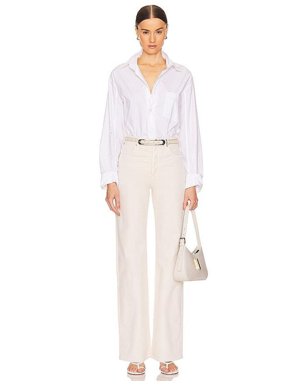 Citizens of Humanity White Annina Wide Leg Jeans