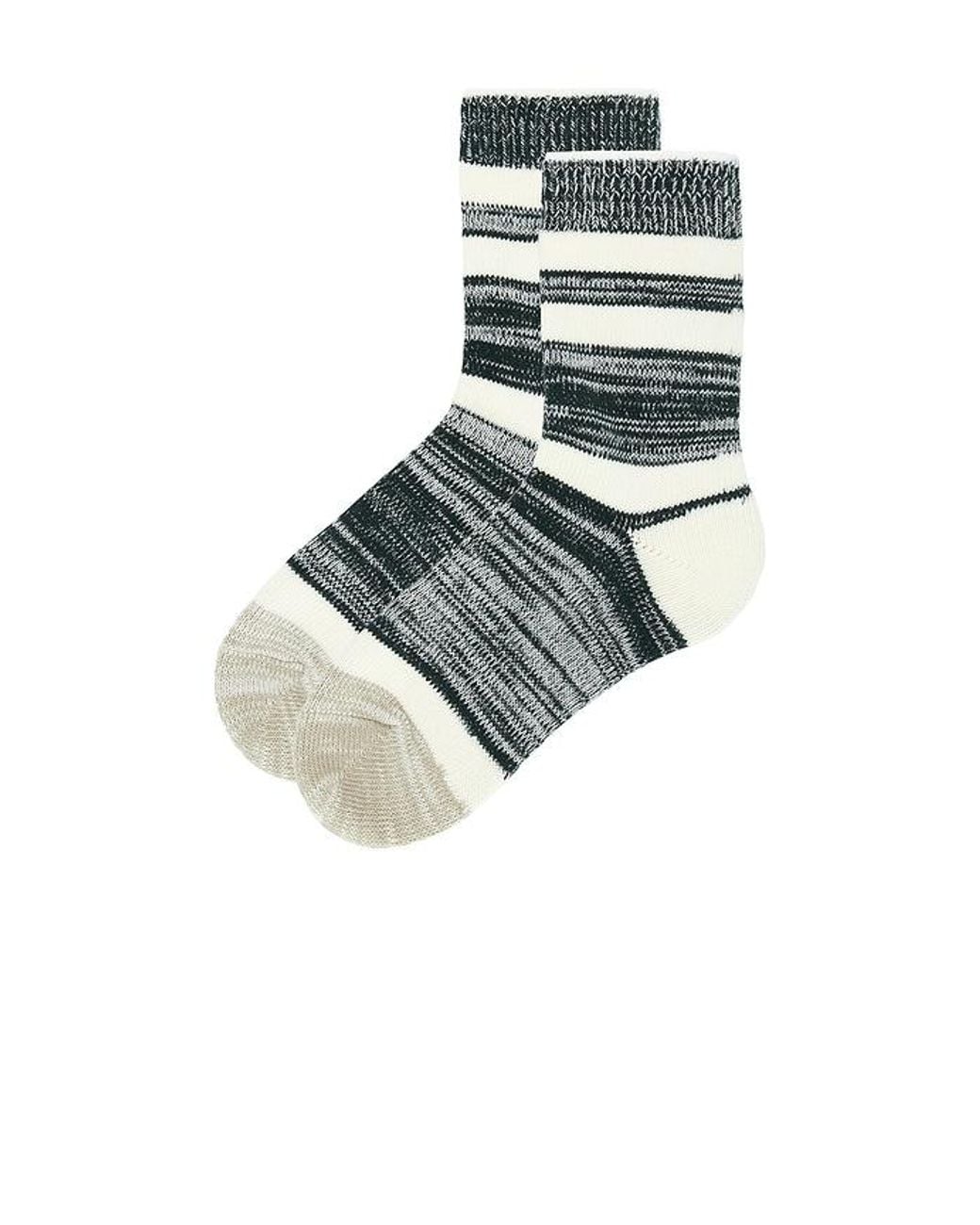 ÉTERNE Blue Cotton Heather Stripe Sock