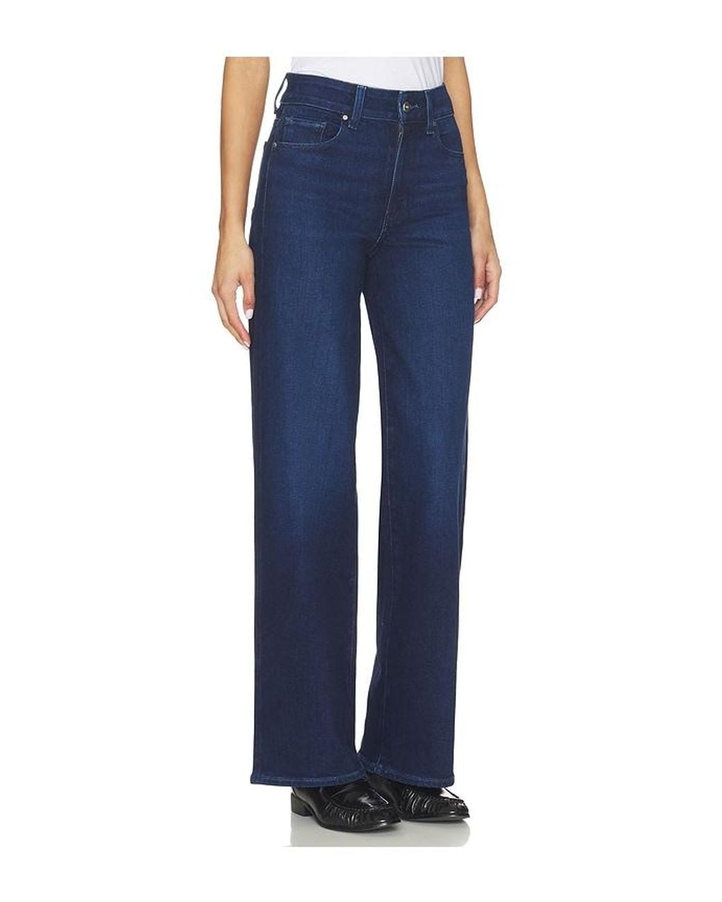 PAIGE Blue Sasha Wide Leg Jeans