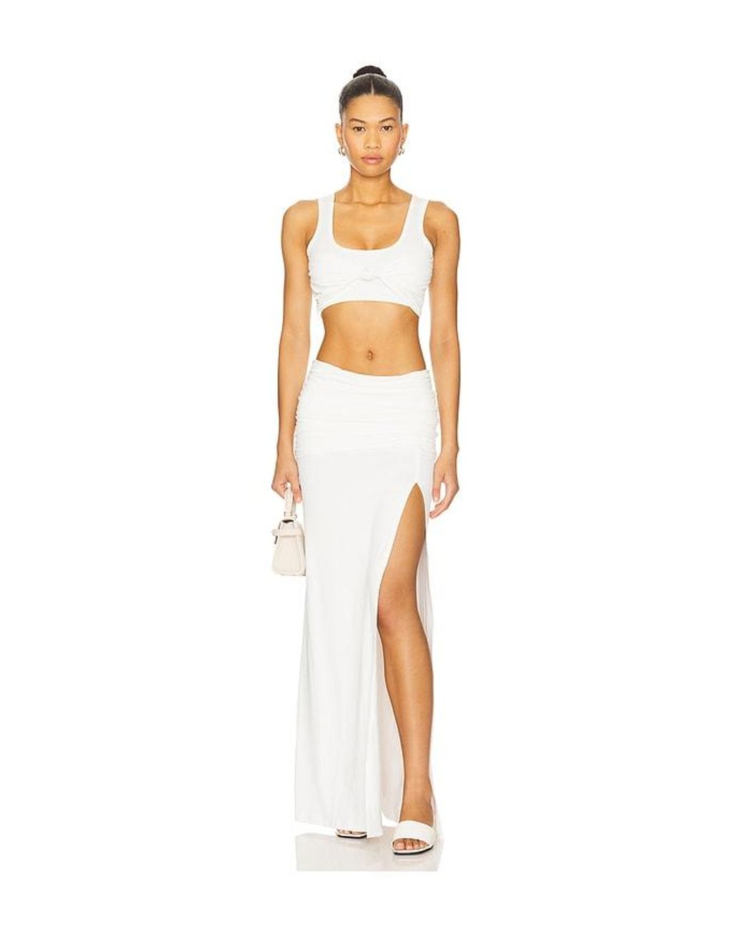 superdown White Leni Maxi Skirt Set
