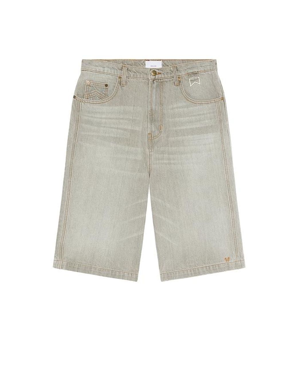 Rhude Multicolor Baggy Traxedo Denim Shorts for men