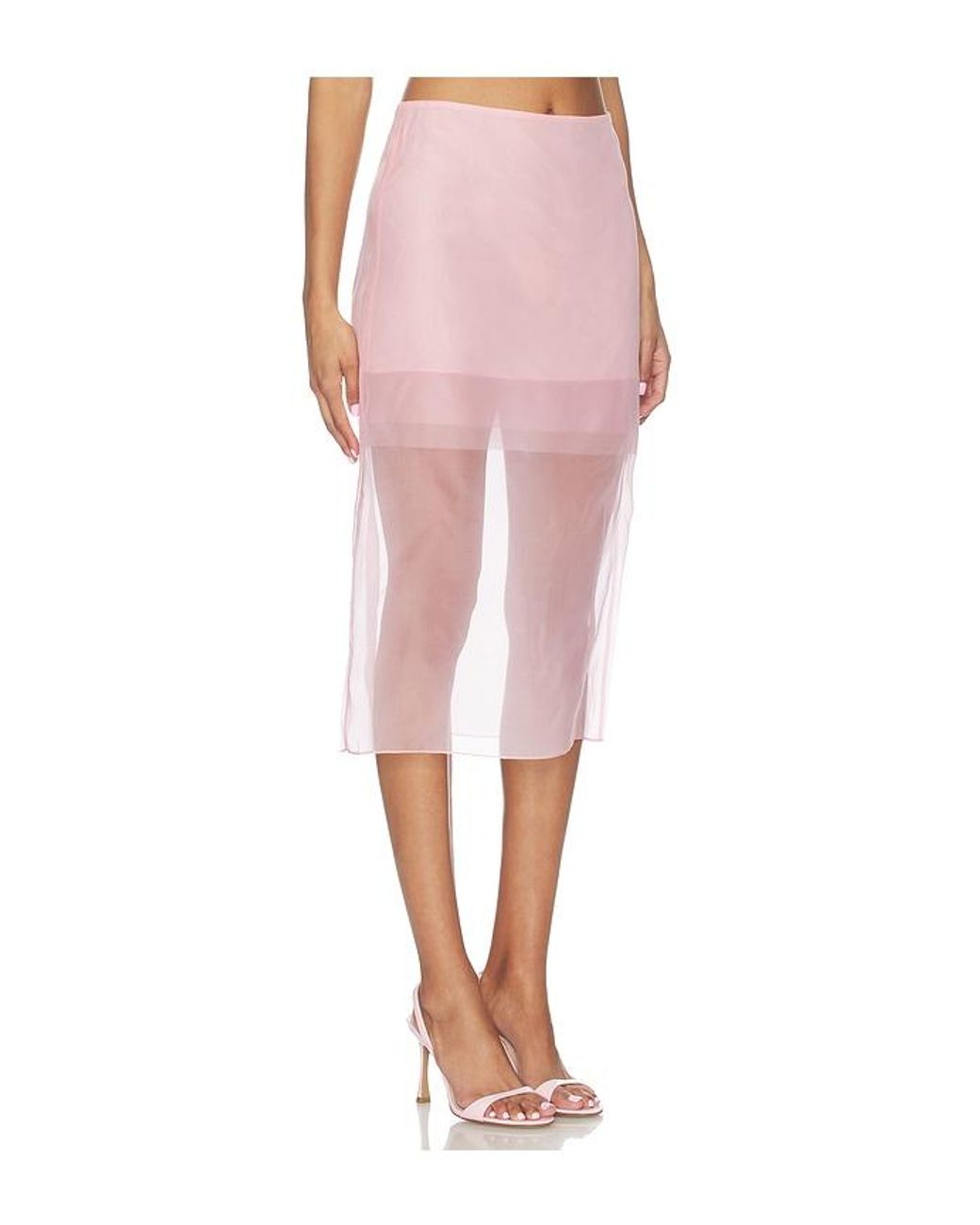 Monse Pink Organza Pencil Skirt
