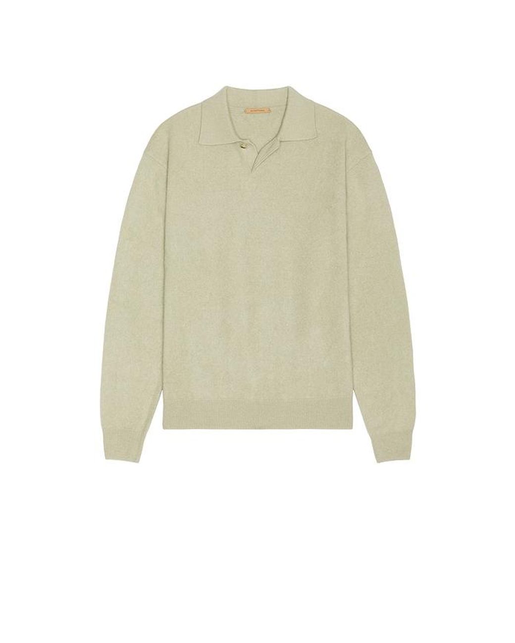 LE17SEPTEMBRE Green Brushed Cashmere Blend Polo Sweater for men
