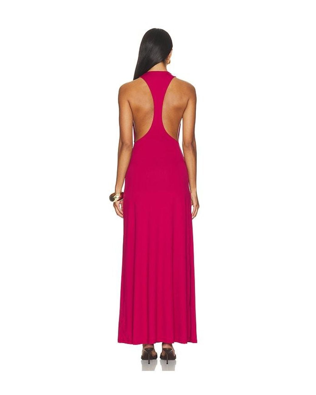 Runaway the Label Pink Ivy Cowl Racerback Maxi Dress