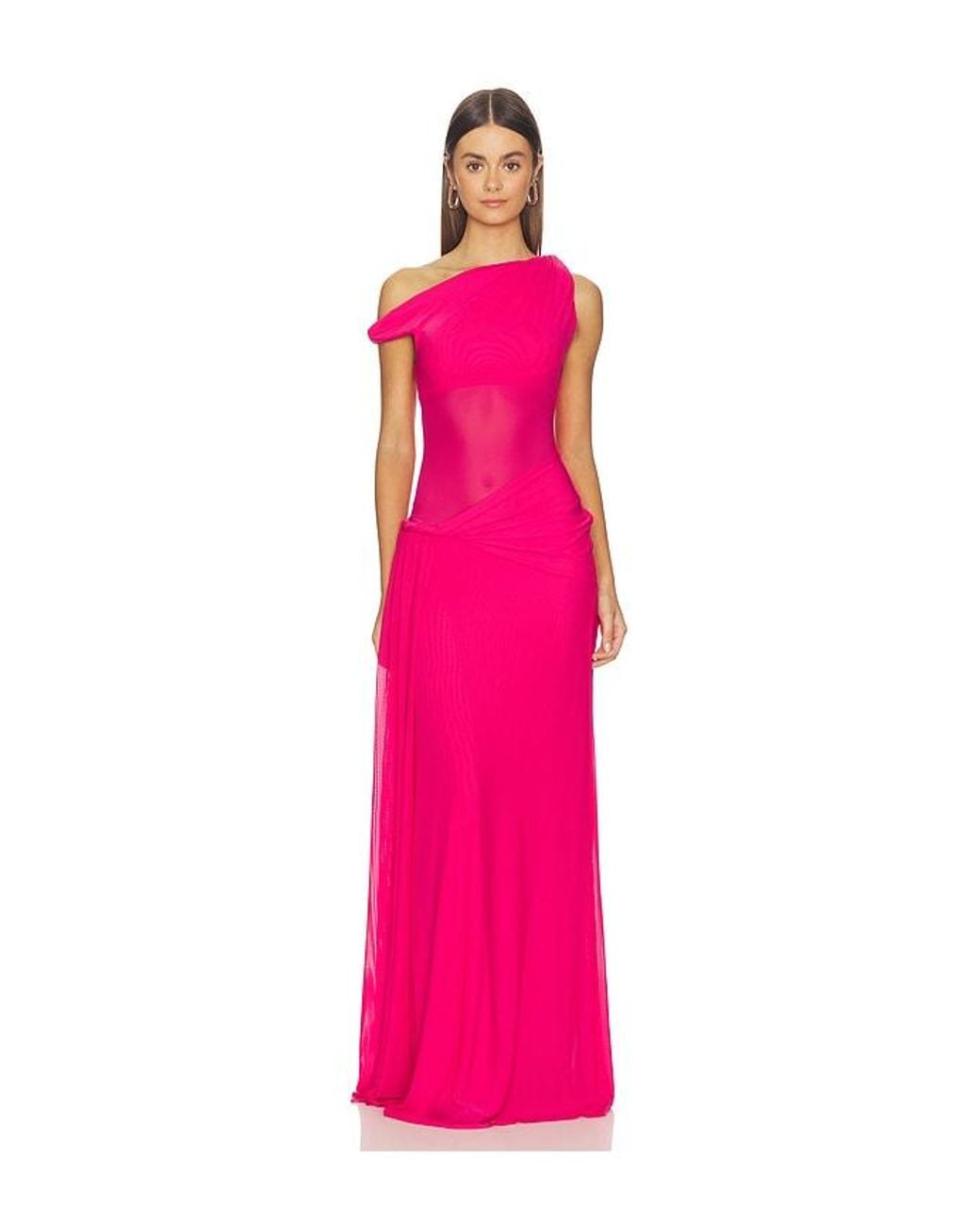 Misha Pink The Sisal Mesh Dress