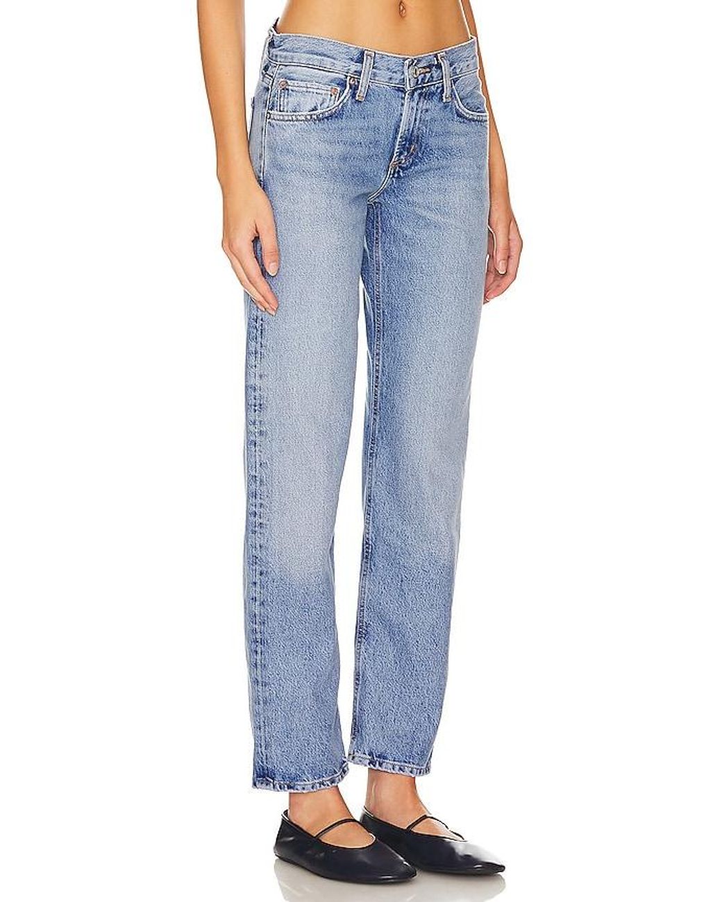 Agolde Blue Amber Low Rise Straight