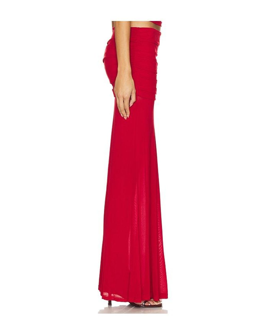 Runaway the Label Red Meila Maxi Skirt