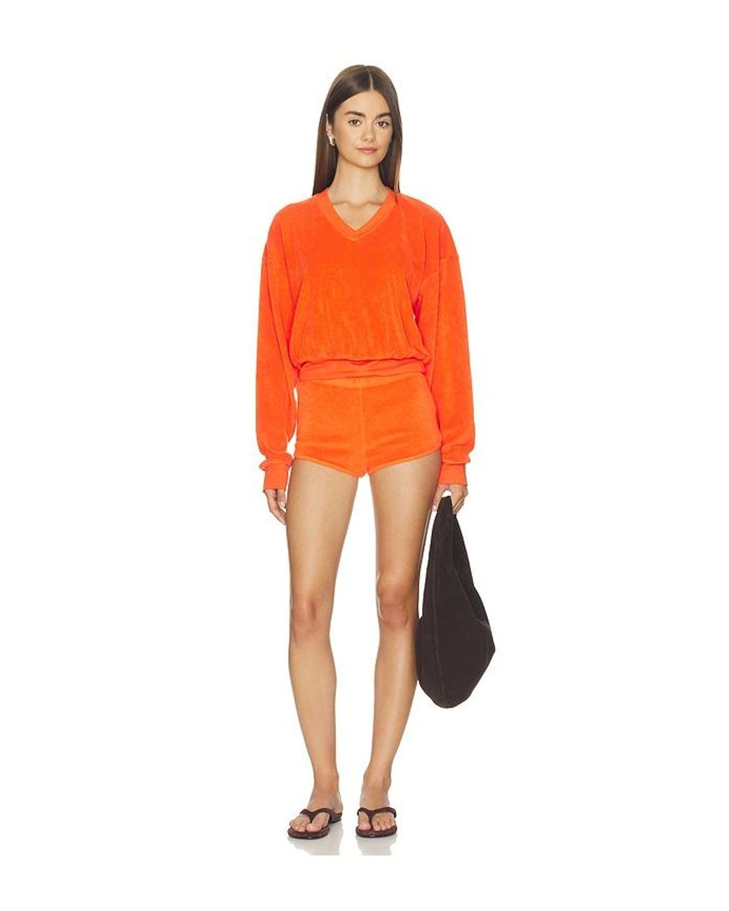 ÉTERNE Orange Mini Track Short