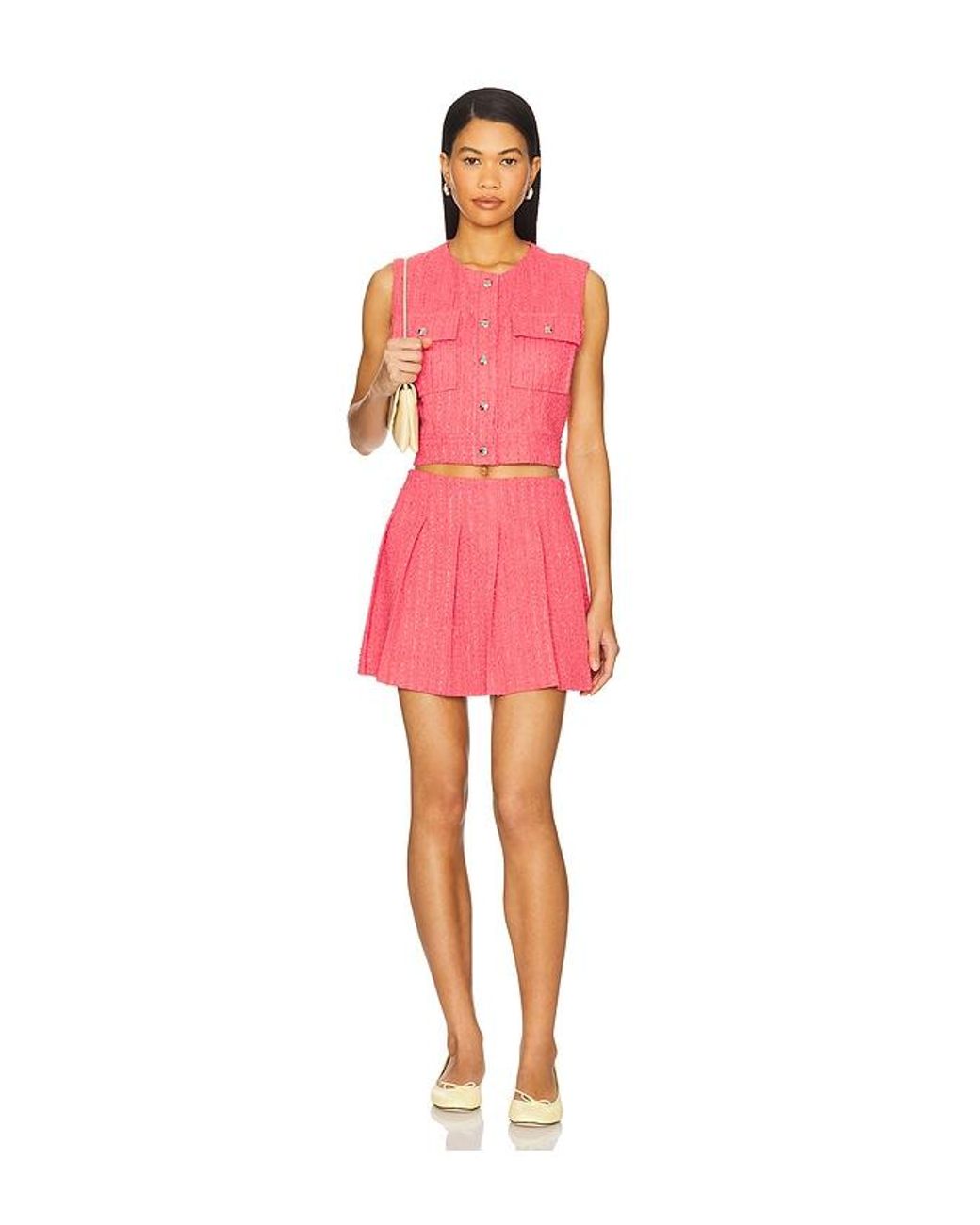 Line & Dot Pink Emmeline Mini Skirt