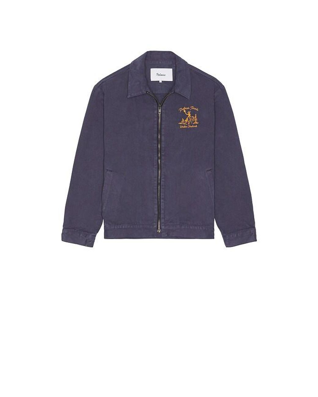 Palmes Blue Western Zip Jacket for men
