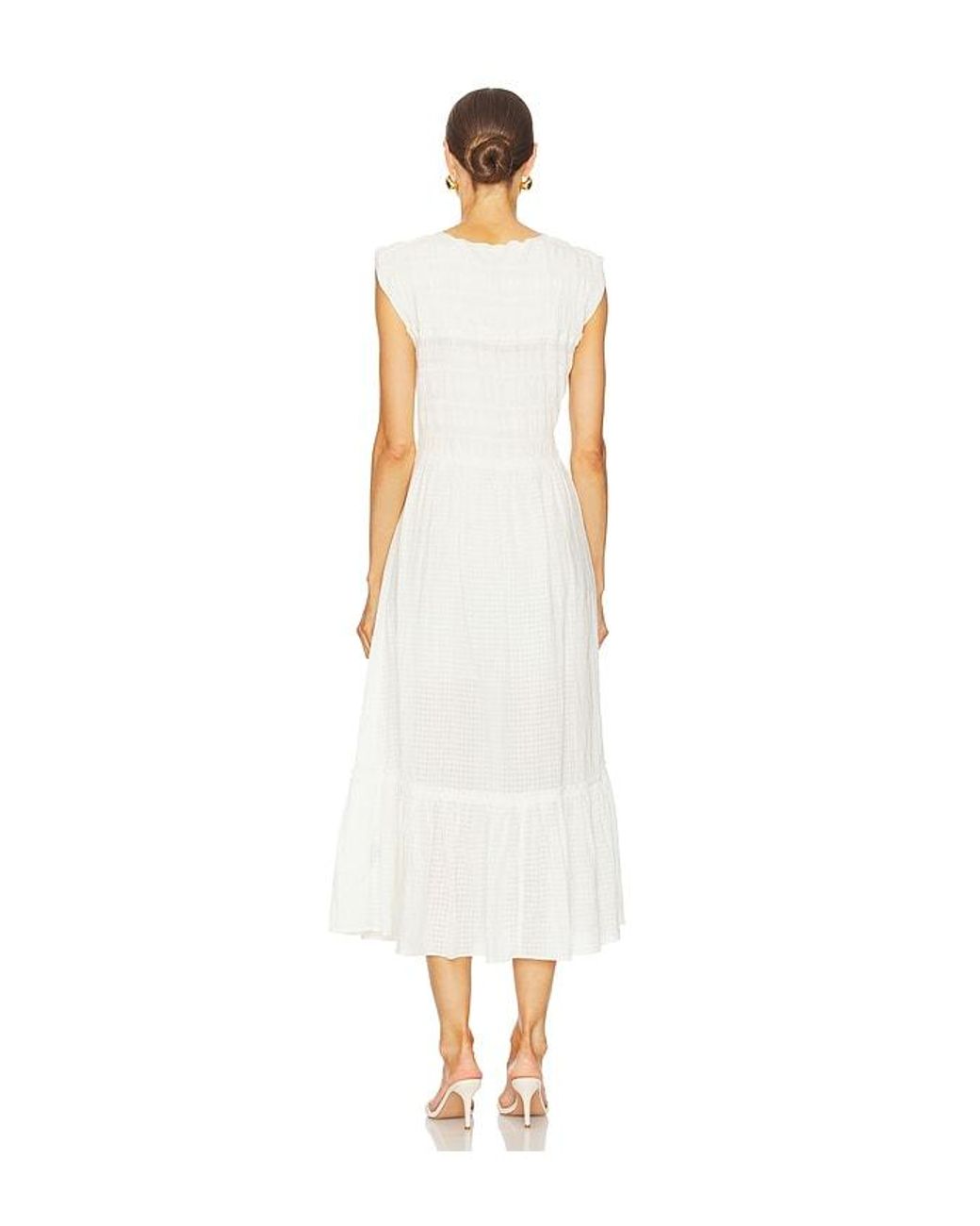 Free People White Desert Dazed Midi Dress