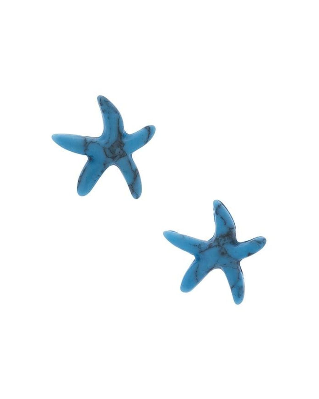 Lele Sadoughi Blue Starfish Stud Earrings