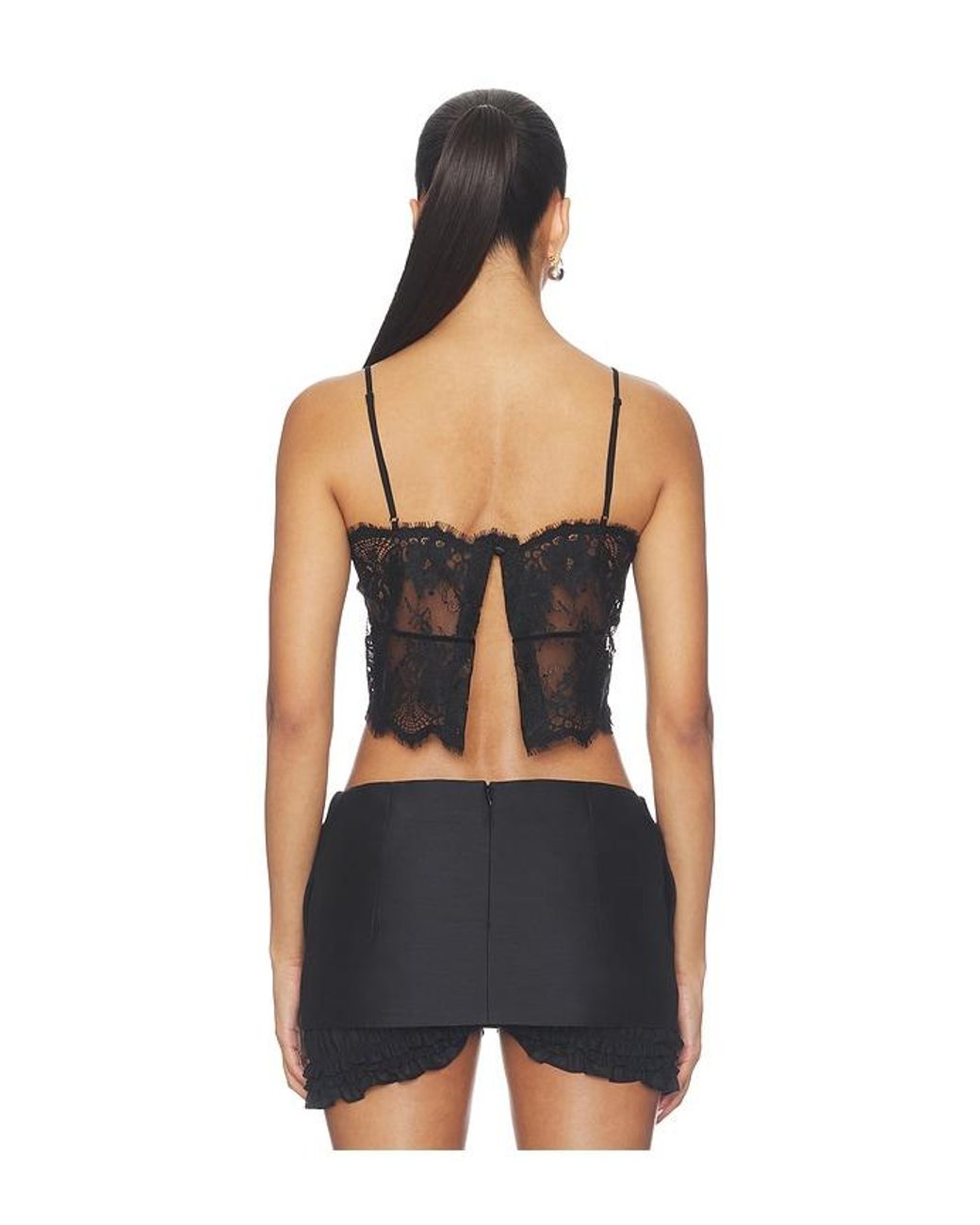 NonChalant Label Black Clarissa Crop Cami
