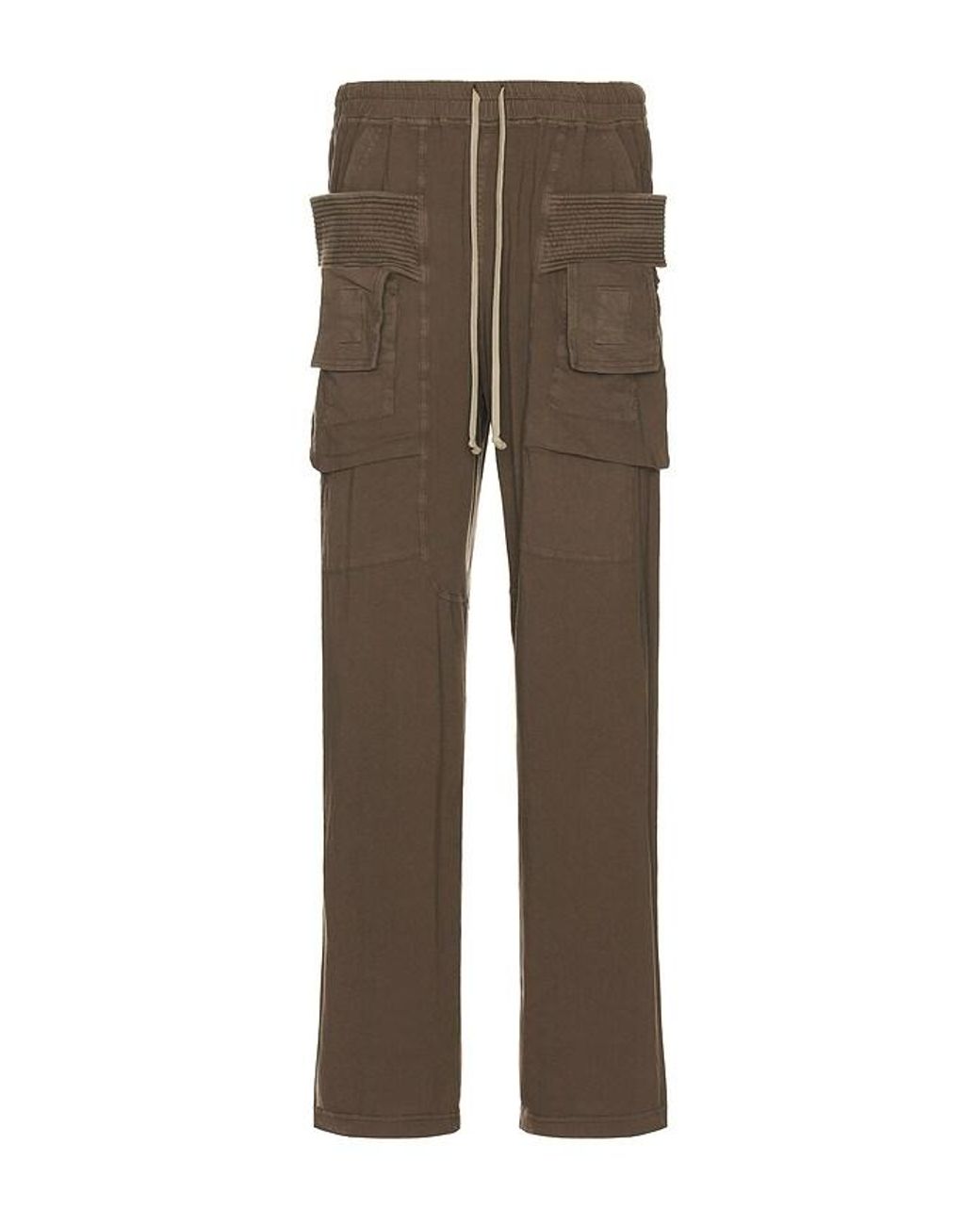 Rick Owens Brown Creatch Cargo Drawstring Pants for men