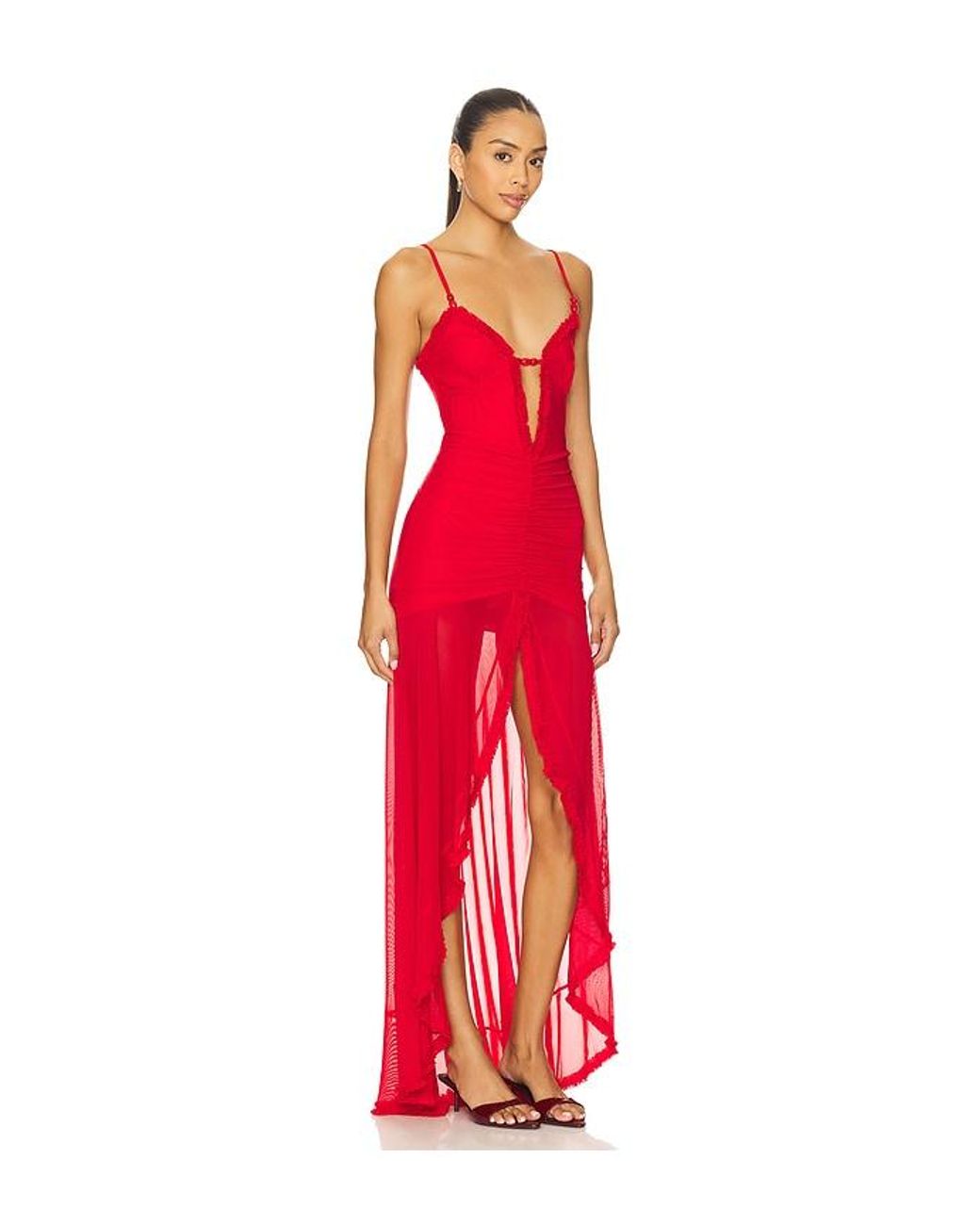 Runaway the Label Red Kiata Maxi Dress