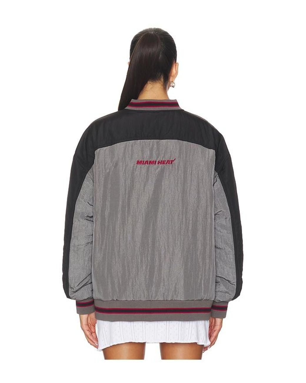 Terez Gray X Revolve Miami Heat Double Yoke Bomber