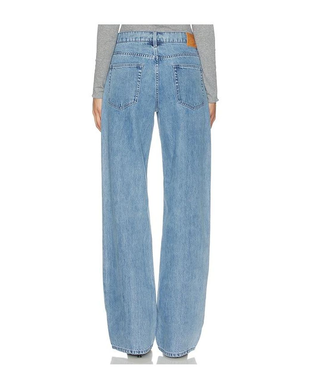 MOTHER OF ALL Blue Hose Hedi Low Waist Wide Leg