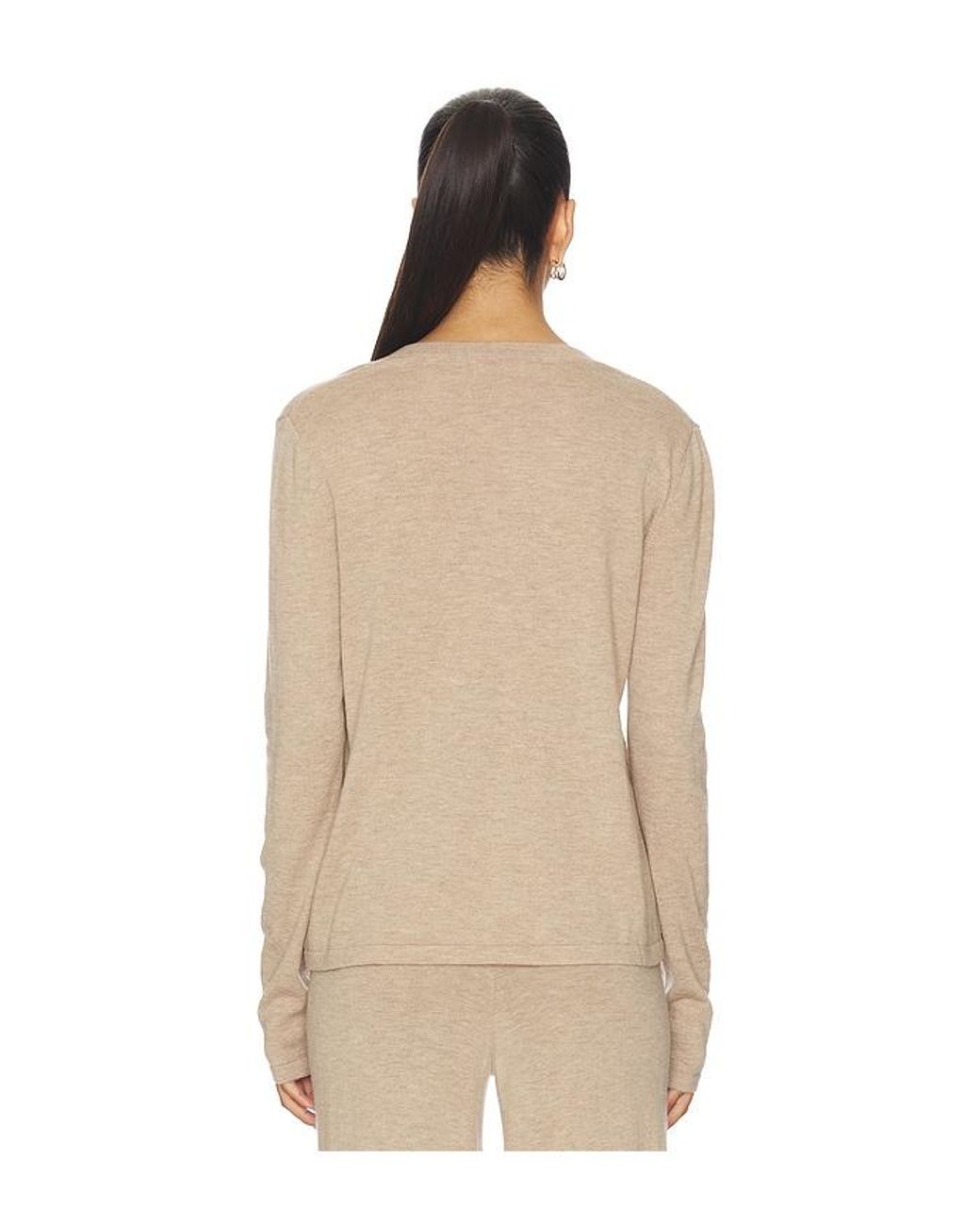 FAVORITE DAUGHTER Natural Lush Lounge Henley Top