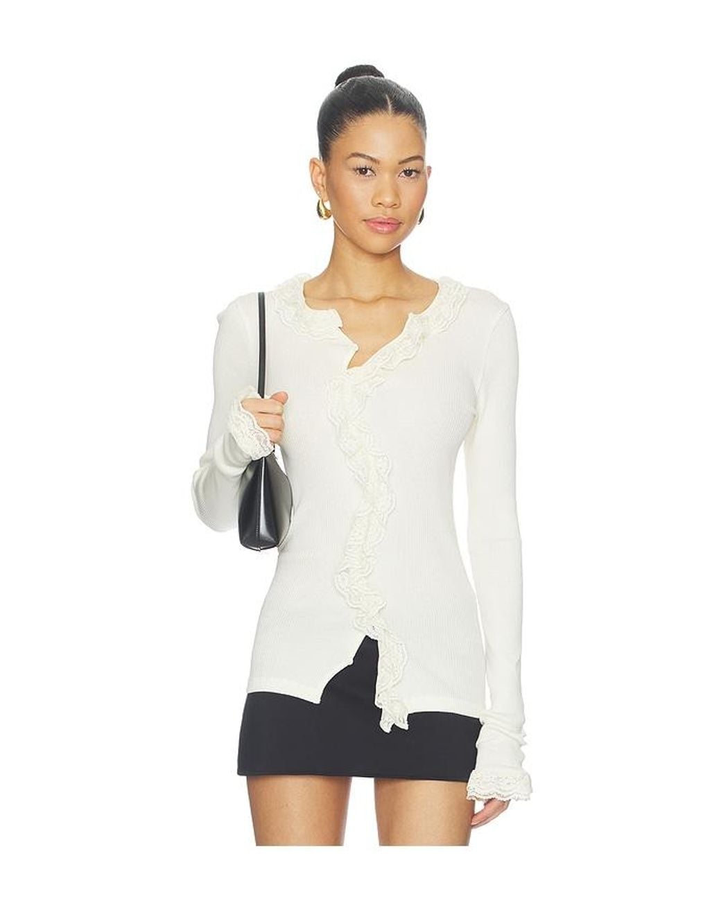 OperaSPORT White Cecilia Seamless Cardigan