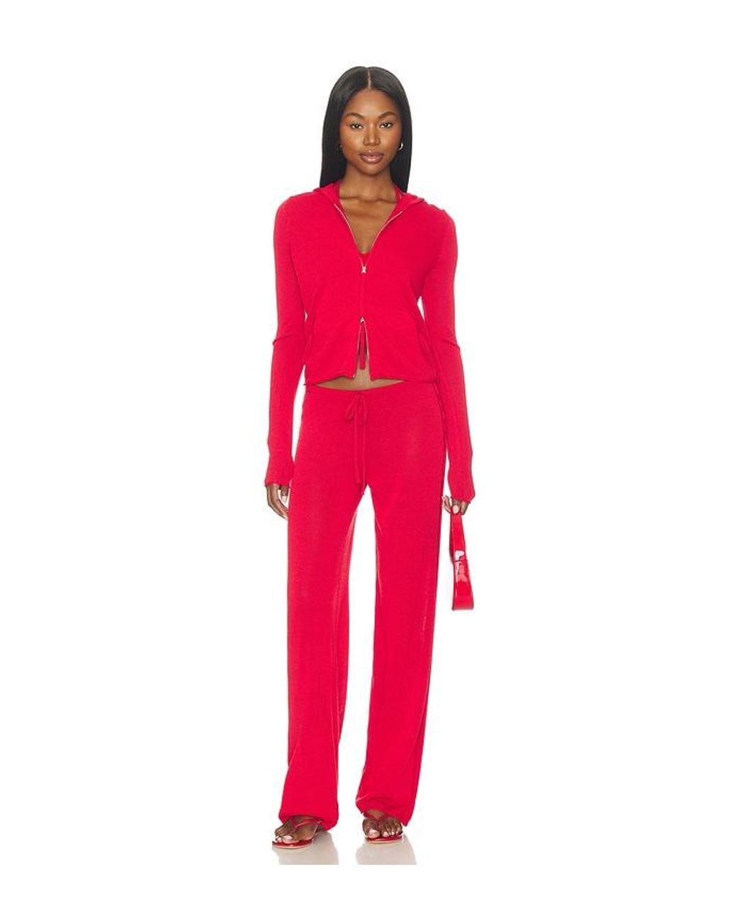 Frankie's Bikinis Red X Jennie Atlas Knit Hoodie