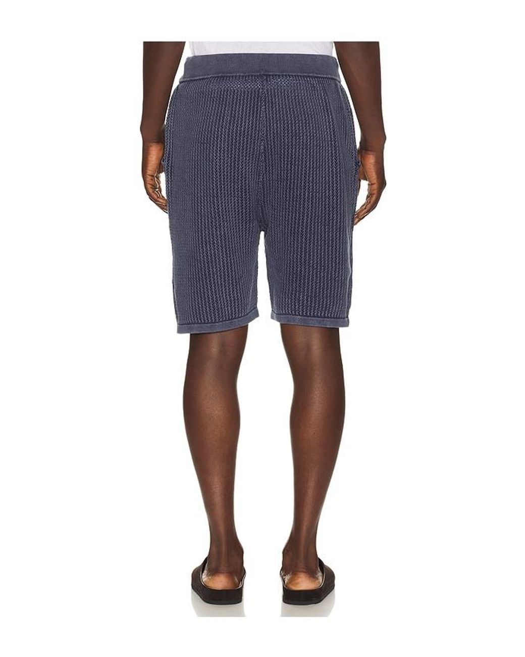 Central Park West Blue Henry Snow Wash Short for men