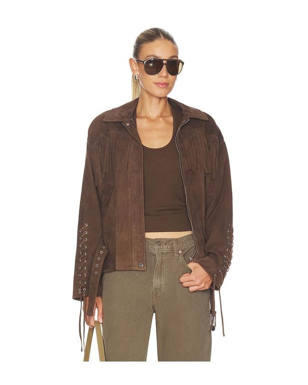Lamarque Brown Kyel Suede Jacket