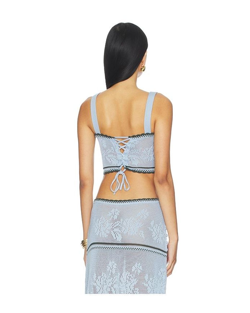 Agua Bendita Blue X Revolve Vicky Crop Top