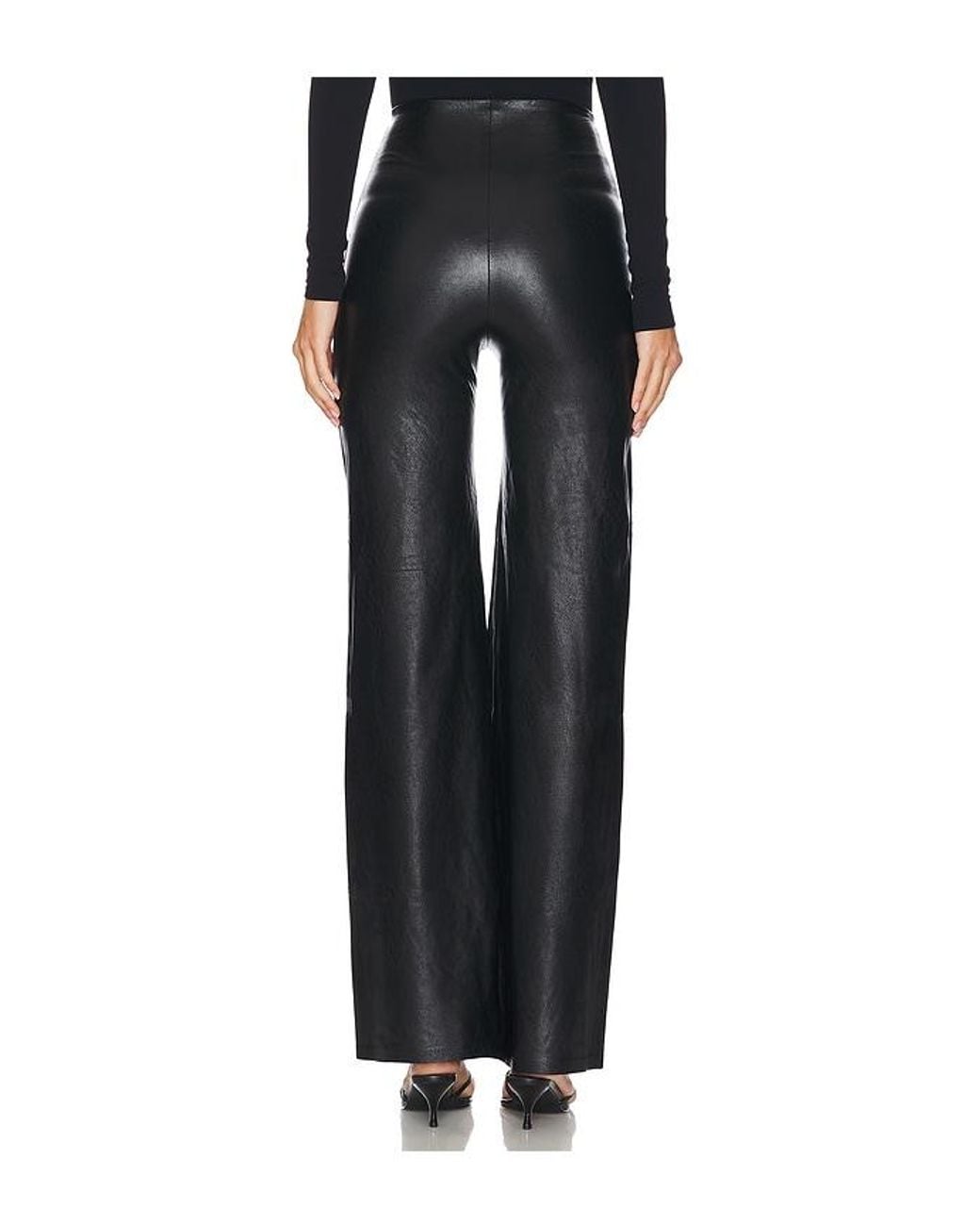 Commando Black Faux Leather Wide Leg Pant