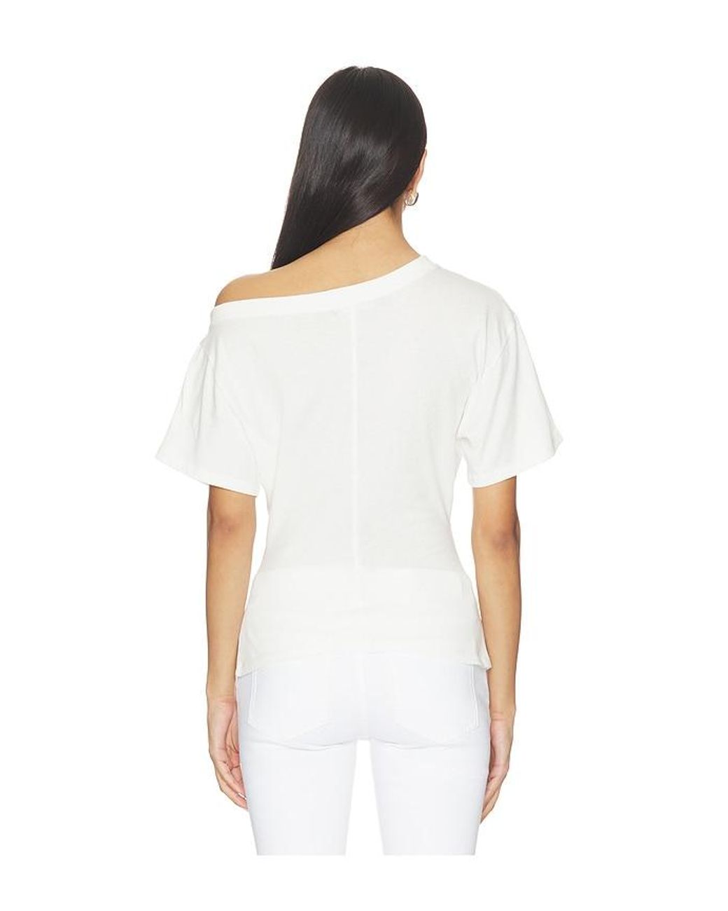 EB DENIM White Elena Off The Shoulder Tee