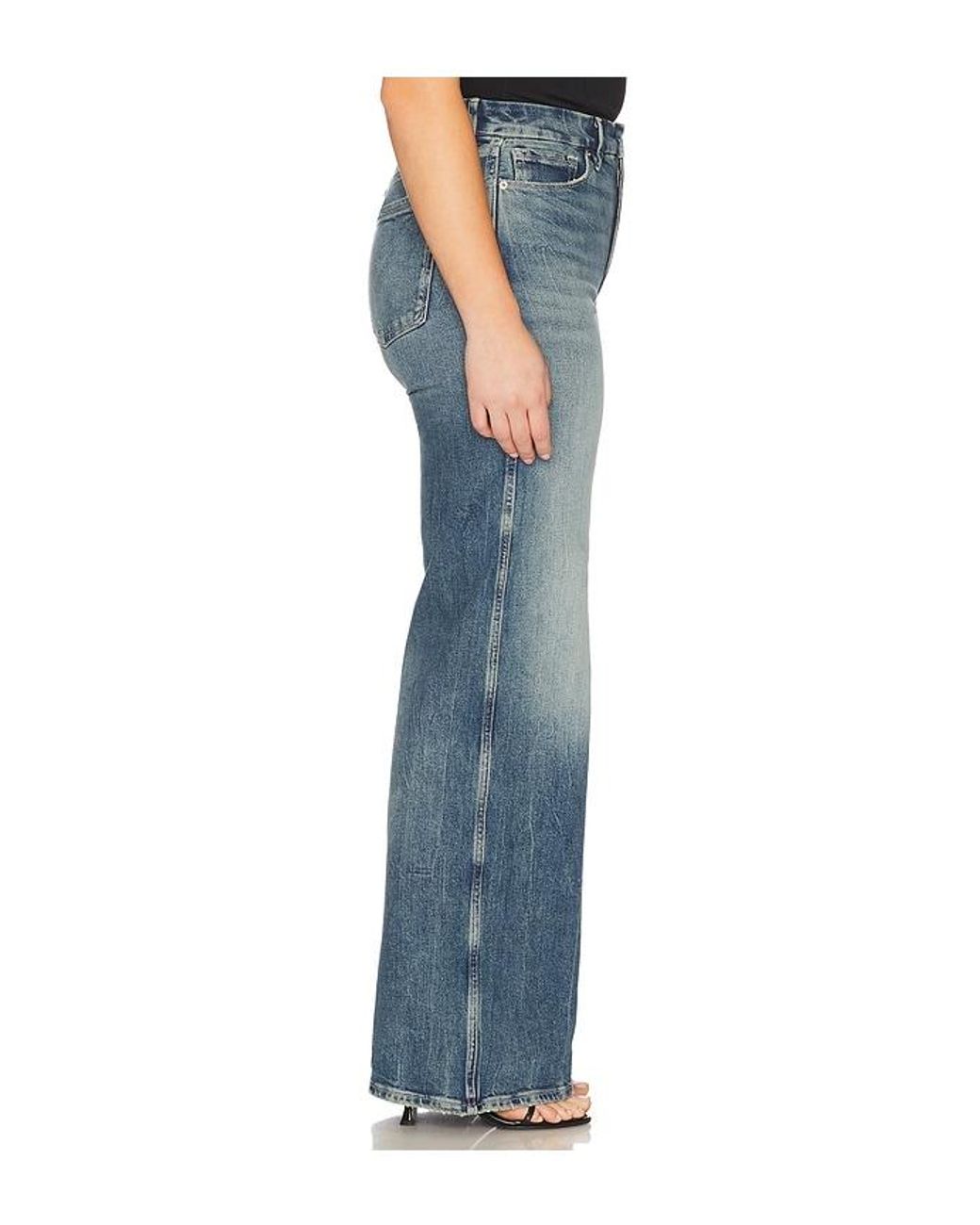 GOOD AMERICAN Blue Good Skate Wide Jeans