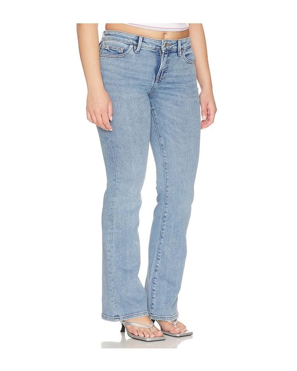 GOOD AMERICAN Blue Good Low Rise Boot Jeans